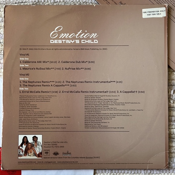 Destiny’s Child - “Emotions” 2x Vinyl Maxi Single - Picture 2 of 7